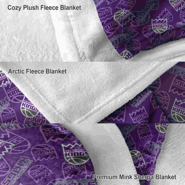 sacramento kings diehard fans purple blanket premium grade