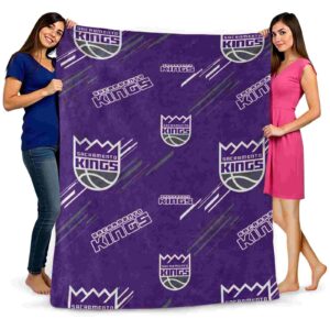 sacramento kings fan spirit purple blanket fashion forward