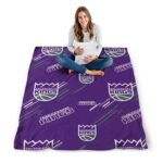 sacramento kings fan spirit purple blanket high quality