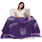 sacramento kings fan spirit purple blanket latest model