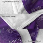 sacramento kings fan spirit purple blanket premium grade