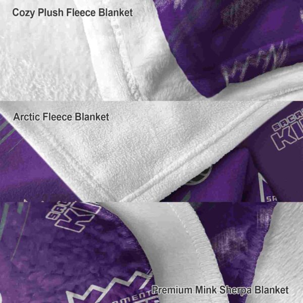 sacramento kings fan spirit purple blanket premium grade
