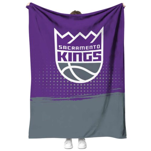 sacramento kings gradient dots purple blanket best selling