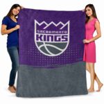 sacramento kings gradient dots purple blanket best selling