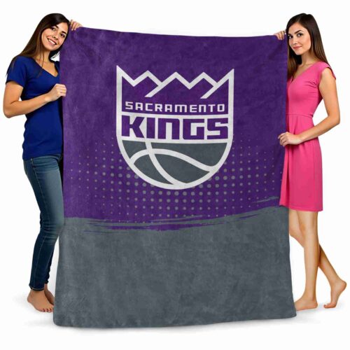 sacramento kings gradient dots purple blanket fashion forward
