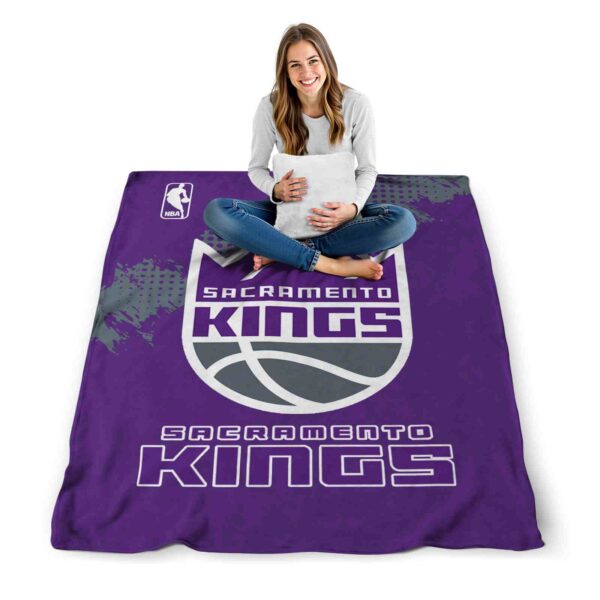 sacramento kings grunge texture purple blanket high quality