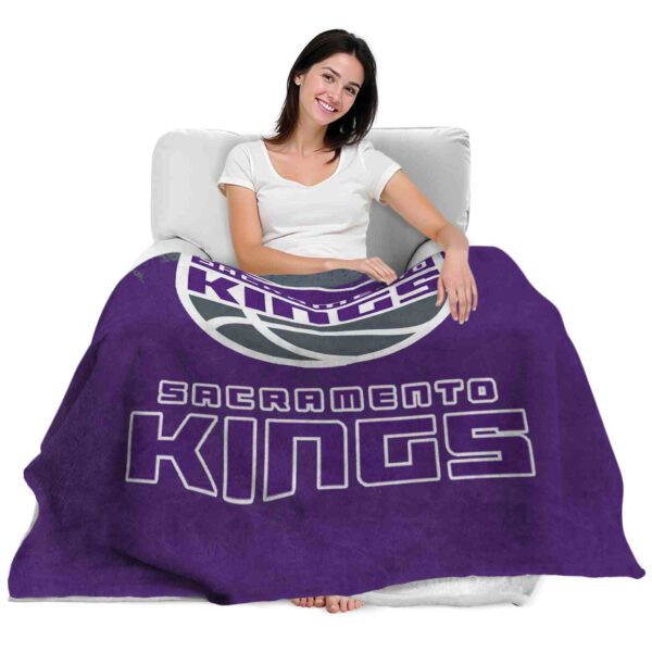 sacramento kings grunge texture purple blanket latest model