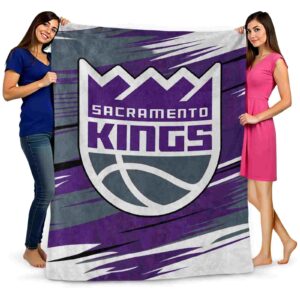 sacramento kings paint streaks purple white blanket fashion forward