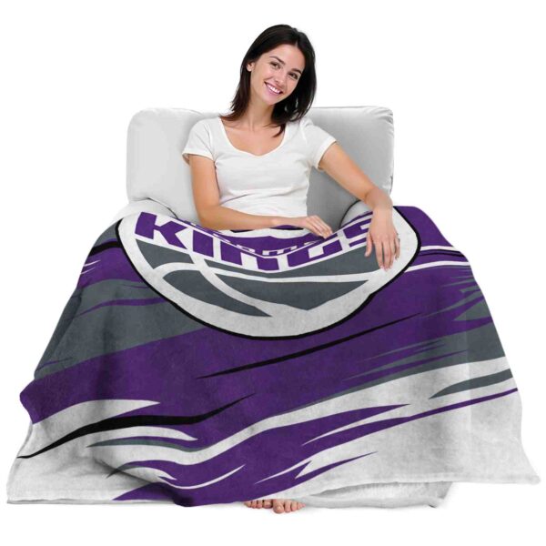sacramento kings paint streaks purple white blanket latest model