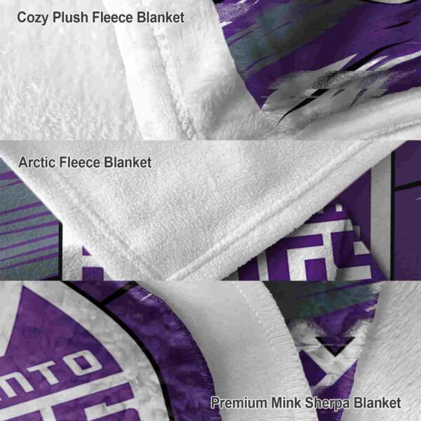 sacramento kings paint streaks purple white blanket premium grade