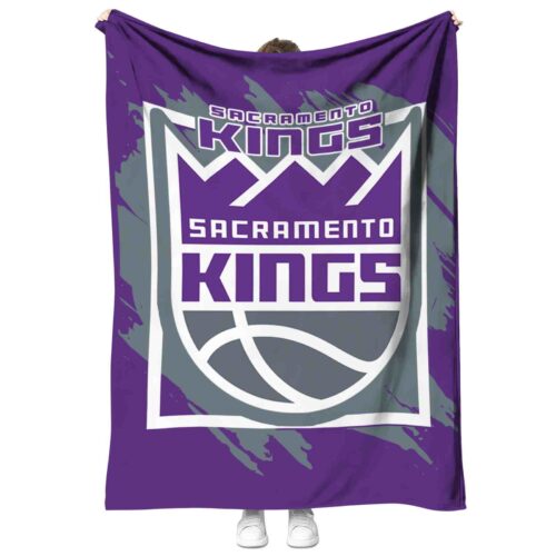 sacramento kings splatter effect purple blanket best selling