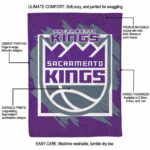 sacramento kings splatter effect purple blanket best selling
