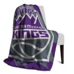 sacramento kings splatter effect purple blanket best selling