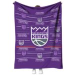 sacramento kings striped pattern purple blanket best selling