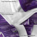 sacramento kings striped pattern purple blanket best selling