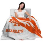 sam houston bearkats brushstrokes orange white blanket latest model