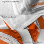sam houston bearkats brushstrokes orange white blanket premium grade