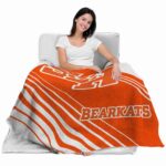 sam houston bearkats diagonal stripes orange blanket best selling