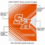 sam houston bearkats diagonal stripes orange blanket best selling