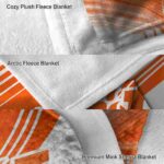sam houston bearkats diagonal stripes orange blanket best selling