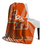 sam houston bearkats diagonal stripes orange blanket best selling