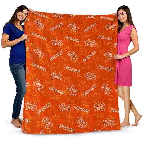 sam houston bearkats diehard fans orange blanket fashion forward