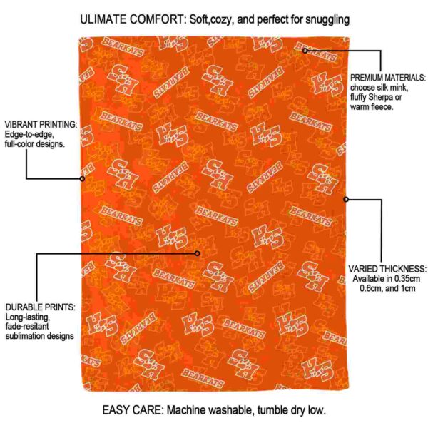 sam houston bearkats diehard fans orange blanket new arrival