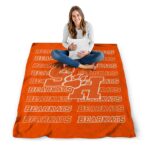 sam houston bearkats fan pride orange blanket high quality