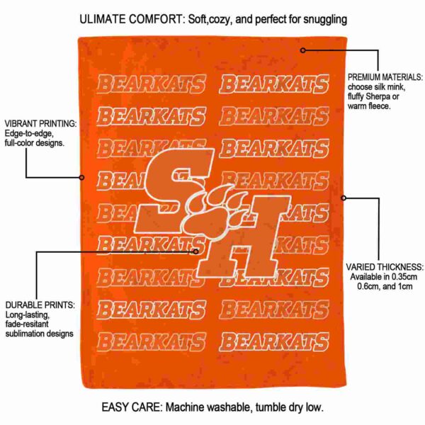 sam houston bearkats fan pride orange blanket new arrival