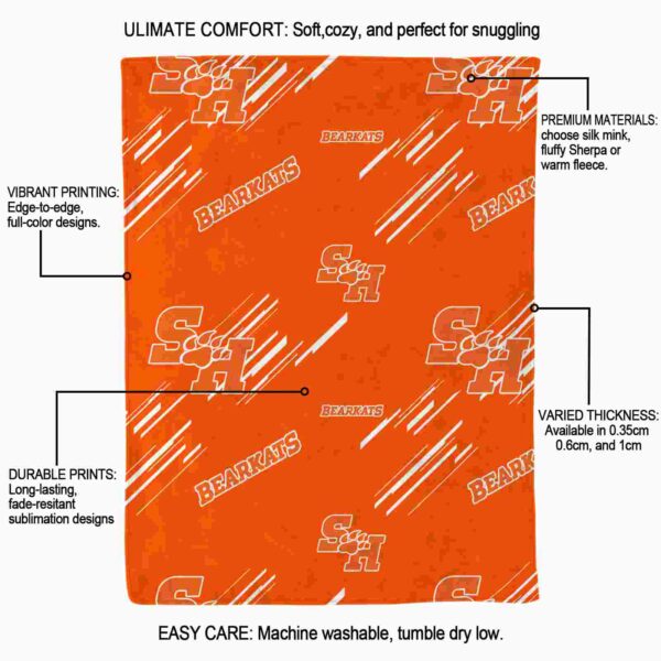sam houston bearkats fan spirit orange blanket new arrival