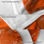 sam houston bearkats fan spirit orange blanket premium grade