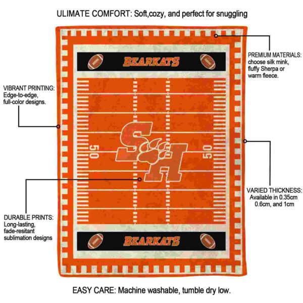 sam houston bearkats football field orange blanket new arrival