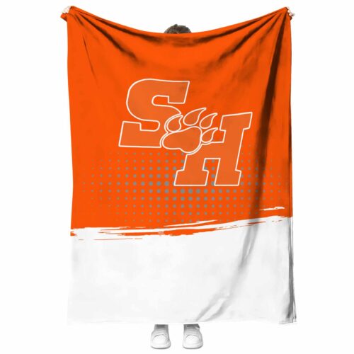 sam houston bearkats gradient dots orange blanket best selling