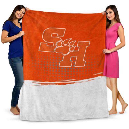 sam houston bearkats gradient dots orange blanket fashion forward