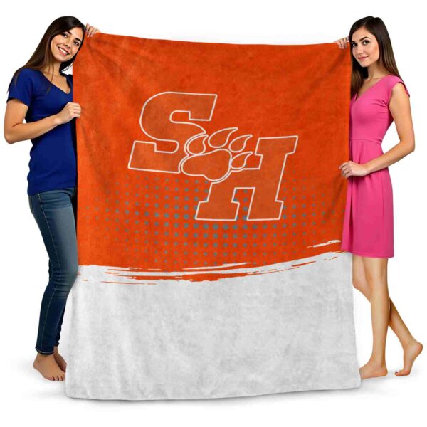 sam houston bearkats gradient dots orange blanket fashion forward