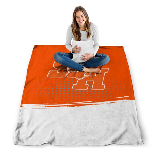 sam houston bearkats gradient dots orange blanket high quality