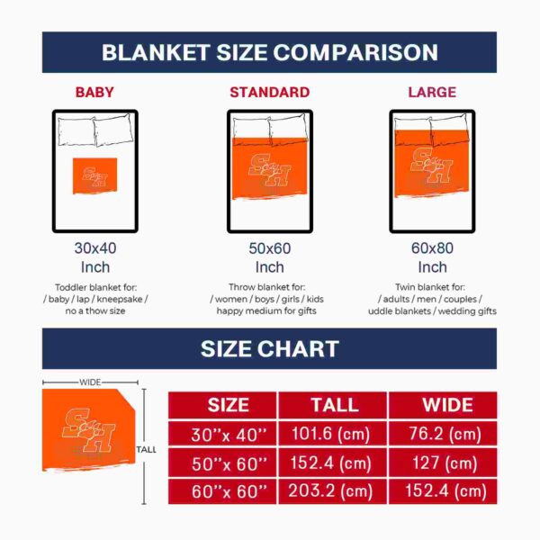sam houston bearkats gradient dots orange blanket trendy