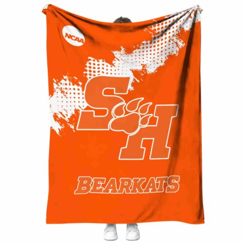 sam houston bearkats grunge texture orange blanket best selling
