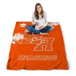 sam houston bearkats grunge texture orange blanket best selling
