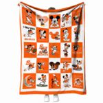 sam houston bearkats mickey minnie orange white blanket best selling