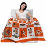 sam houston bearkats mickey minnie orange white blanket best selling