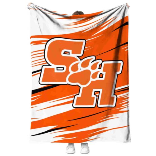 sam houston bearkats paint streaks orange white blanket best selling