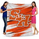 sam houston bearkats paint streaks orange white blanket best selling