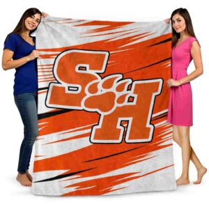 sam houston bearkats paint streaks orange white blanket fashion forward