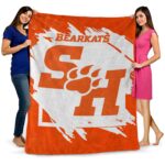 sam houston bearkats splatter effect orange blanket best selling
