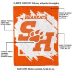 sam houston bearkats splatter effect orange blanket best selling