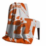 sam houston bearkats splatter effect orange blanket best selling