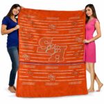 sam houston bearkats striped pattern orange blanket best selling
