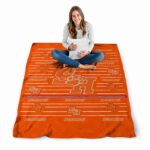 sam houston bearkats striped pattern orange blanket best selling