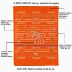sam houston bearkats striped pattern orange blanket best selling